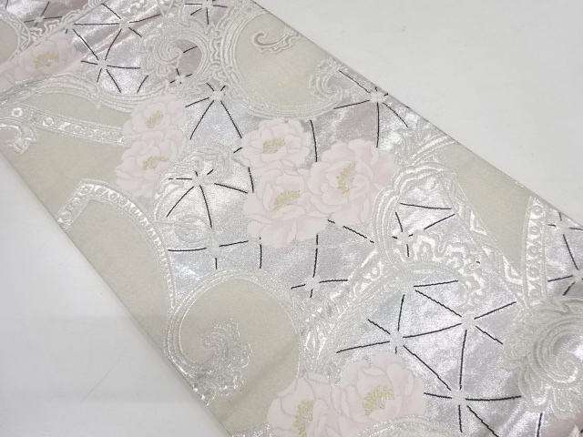 花唐草模様織り出し袋帯